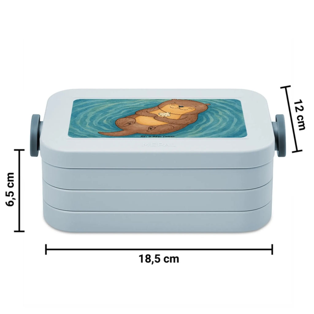 MEPAL Bentobox Otter Muschel Design Bentobox, Brotdose, Lunchbox, Otter, Fischotter, Seeotter, Otterliebe, Büro, Tagträumen, träumen, Motivation, grübeln