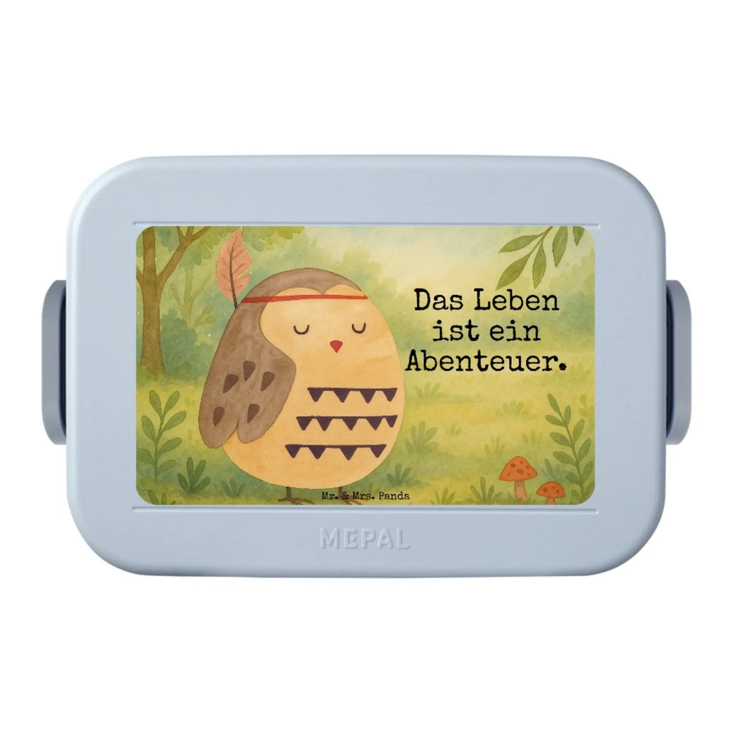 MEPAL Bentobox Eule Federschmuck Design Bentobox, Lunchbox, Brotdose, Eule, Reisespruch, Das Leben ist ein Abenteuer, Owl, Eule Deko, Dekoration, Federschmuck