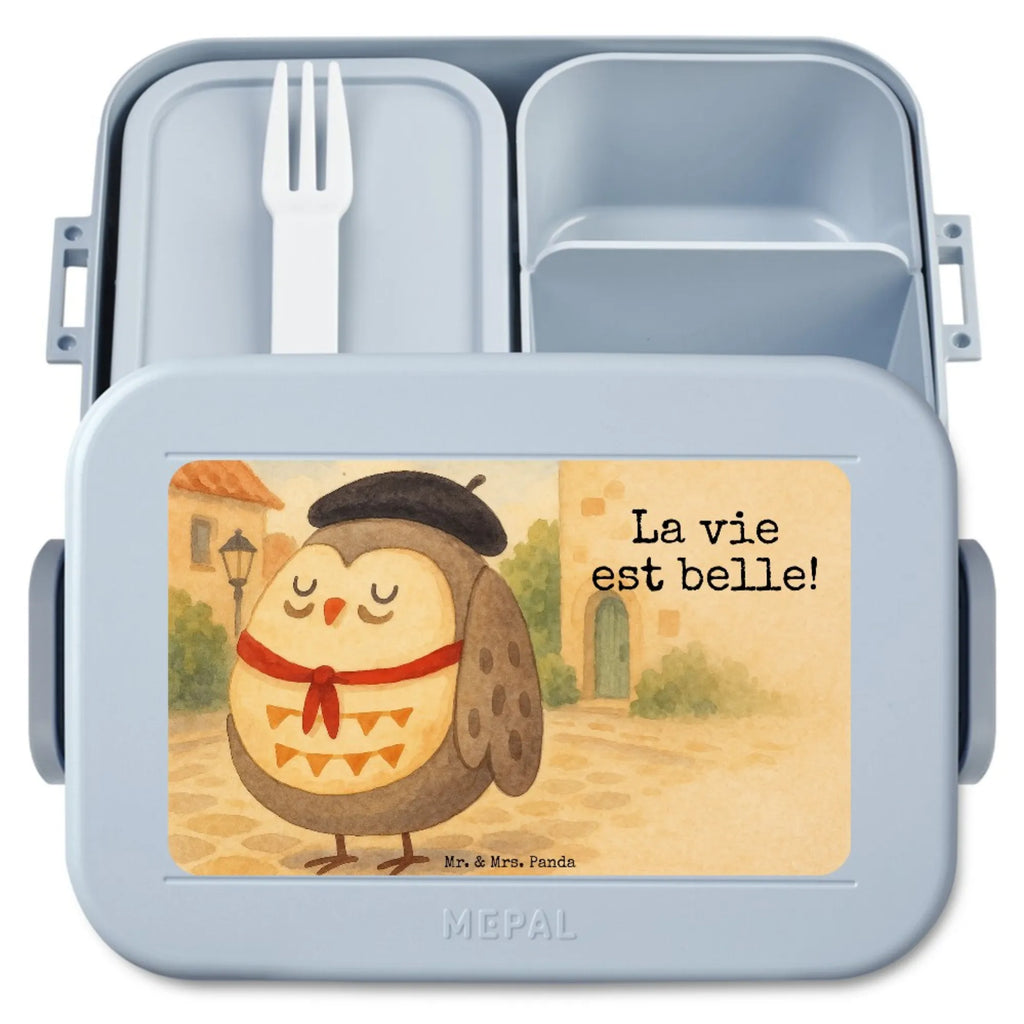 MEPAL Bentobox Eule Frankreich Design Lunchbox, Brotdose, Bentobox, Eule, das Leben ist schön, Owl, Spruch Französisch, hibou, Spruch schön, Frankreich, La vie est belle, Eulen, Eule Deko