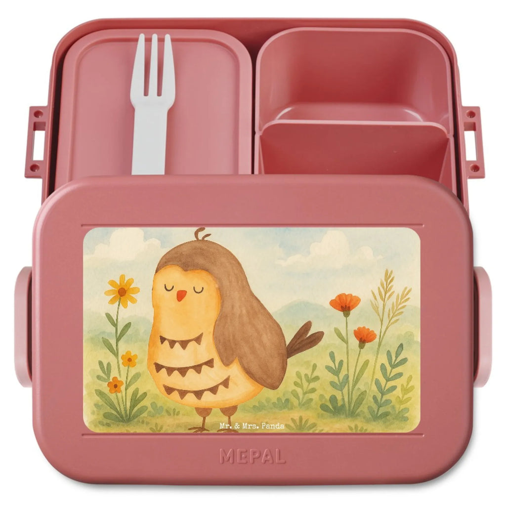 MEPAL Bentobox Eule Zufrieden Design Bentobox, Brotdose, Lunchbox, Eule, Romantisch, Spruch schön, Geschenk Hochzeitstag, Eule deko, Owl, Eule Spruch, Wortspiel lustig, Liebe Spruch
