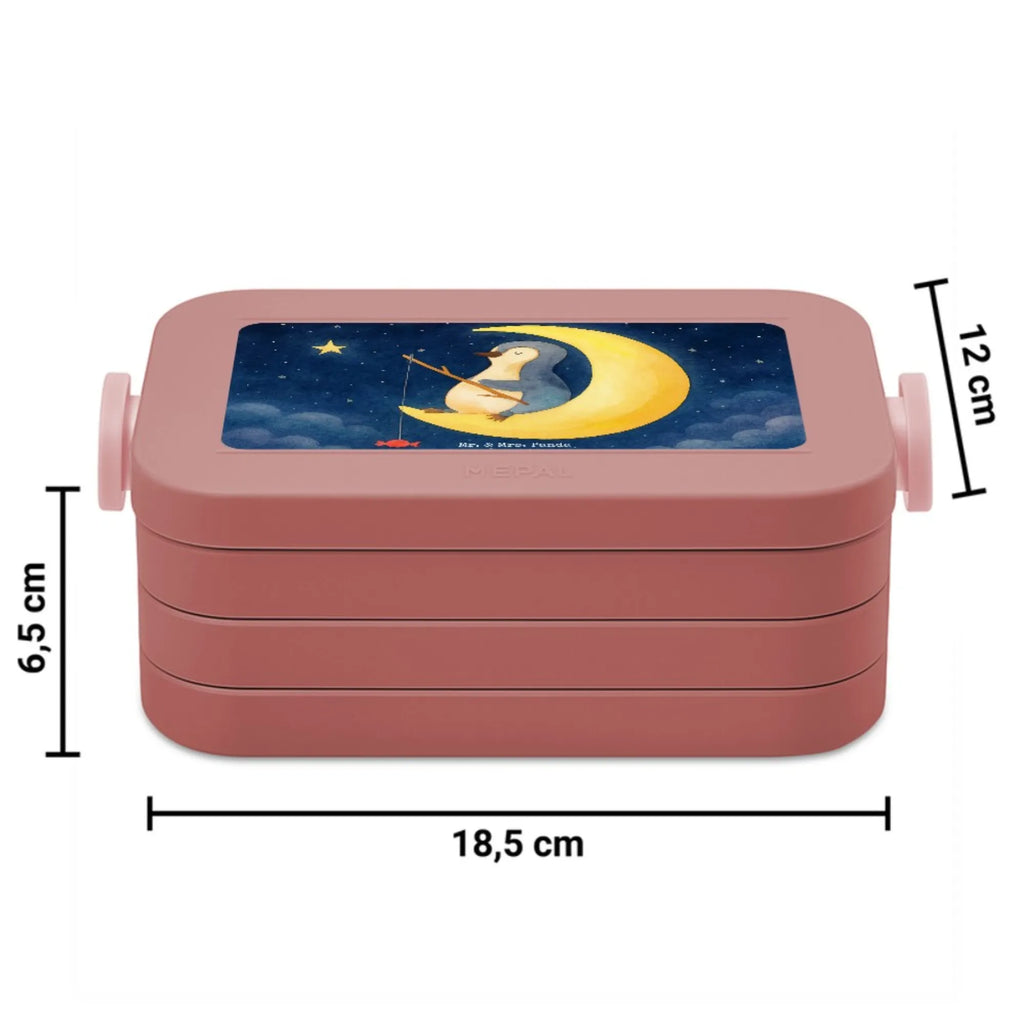 MEPAL Bentobox Pinguin Mond Design Bentobox, Lunchbox, Brotdose, Pinguin, Schlafstörungen, Nachtruhe, Pinguine, schlafen, Schlafzimmer, Spruch, Einschlafen, Gästezimmer