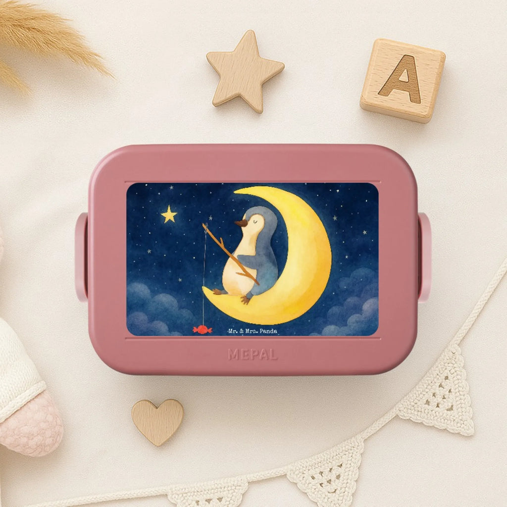 MEPAL Bentobox Pinguin Mond Design Bentobox, Lunchbox, Brotdose, Pinguin, Schlafstörungen, Nachtruhe, Pinguine, schlafen, Schlafzimmer, Spruch, Einschlafen, Gästezimmer