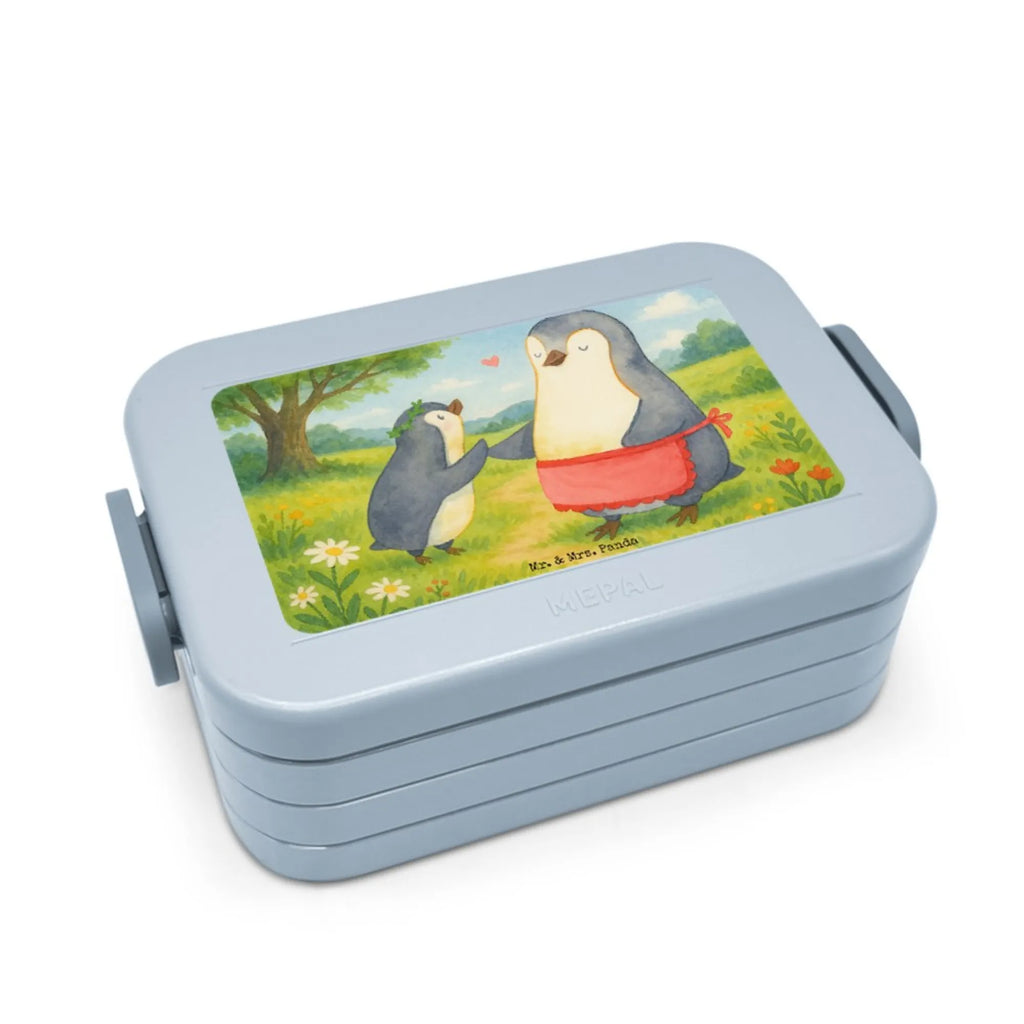 MEPAL Bentobox Pinguin mit Kind Design Brotdose, Lunchbox, Bentobox, Familie, Vatertag, Muttertag, Bruder, Schwester, Mama, Papa, Oma, Opa, Mami, Mutti, Geburststag, Mutter, Geschenk
