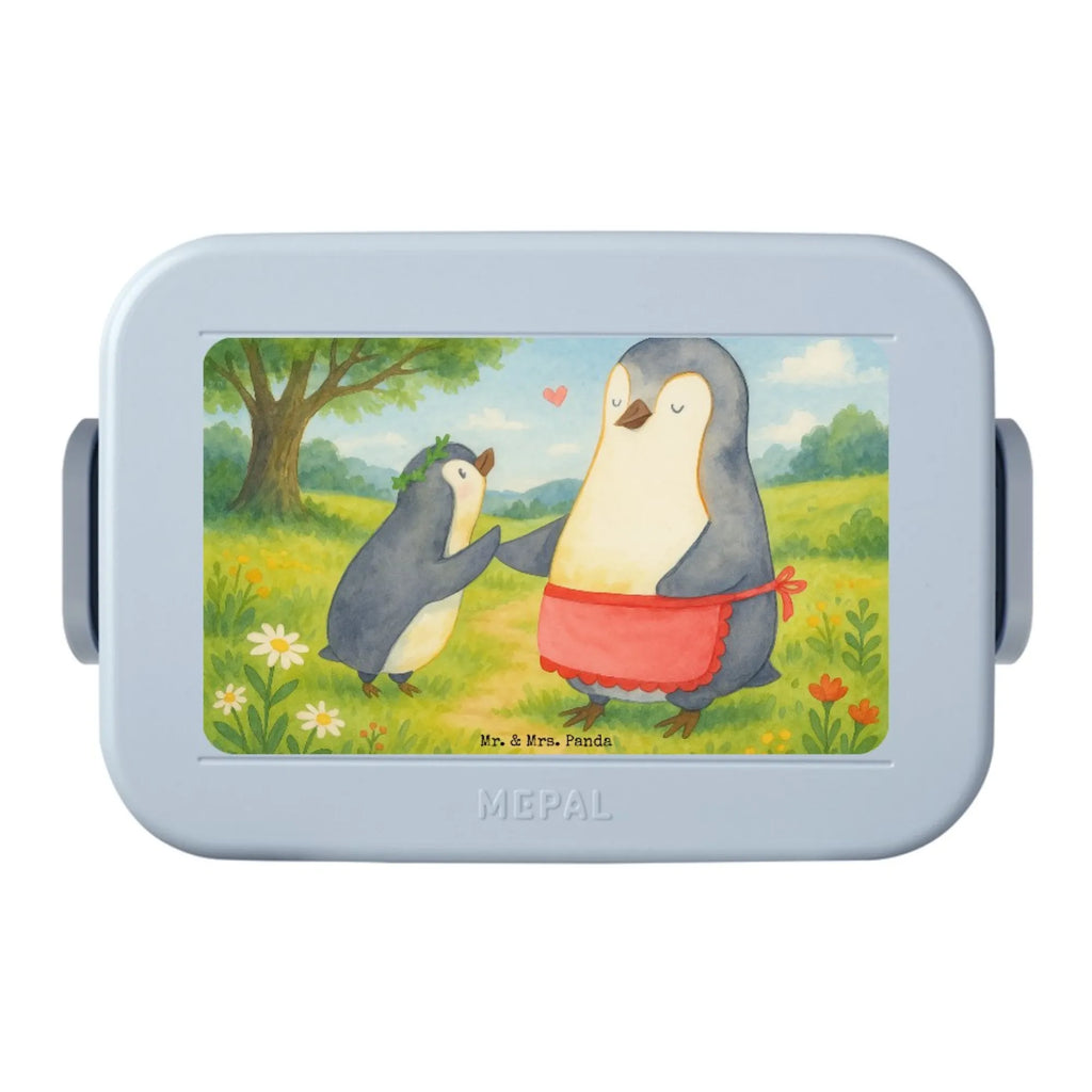 MEPAL Bentobox Pinguin mit Kind Design Brotdose, Lunchbox, Bentobox, Familie, Vatertag, Muttertag, Bruder, Schwester, Mama, Papa, Oma, Opa, Mami, Mutti, Geburststag, Mutter, Geschenk