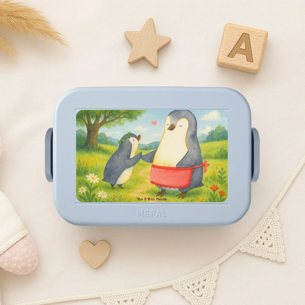 MEPAL Bentobox Pinguin mit Kind Design Brotdose, Lunchbox, Bentobox, Familie, Vatertag, Muttertag, Bruder, Schwester, Mama, Papa, Oma, Opa, Mami, Mutti, Geburststag, Mutter, Geschenk