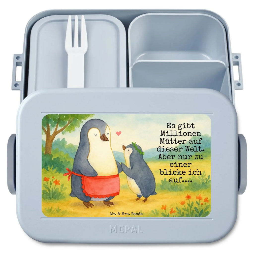 MEPAL Bentobox Pinguin mit Kind Design Brotdose, Lunchbox, Bentobox, Familie, Vatertag, Muttertag, Bruder, Schwester, Mama, Papa, Oma, Opa, Mami, Mutti, Geburststag, Mutter, Geschenk