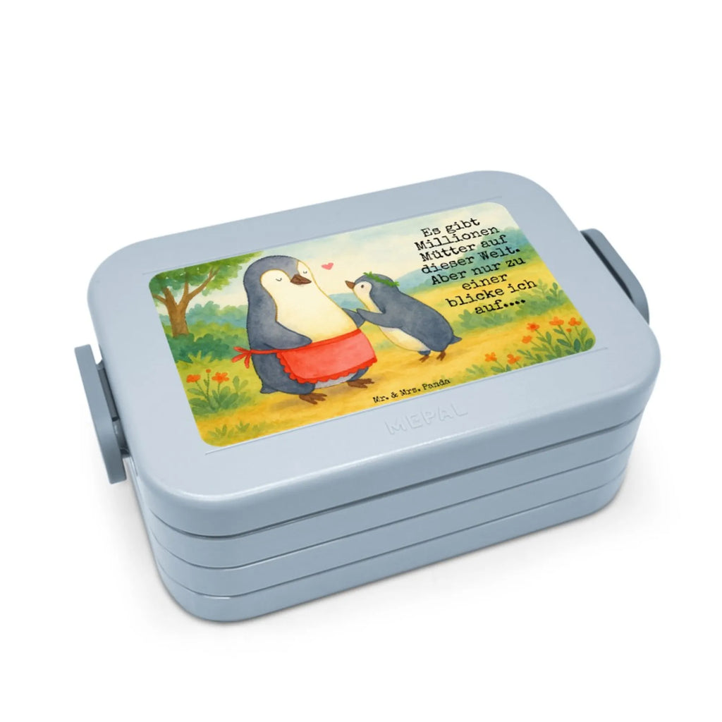 MEPAL Bentobox Pinguin mit Kind Design Brotdose, Lunchbox, Bentobox, Familie, Vatertag, Muttertag, Bruder, Schwester, Mama, Papa, Oma, Opa, Mami, Mutti, Geburststag, Mutter, Geschenk