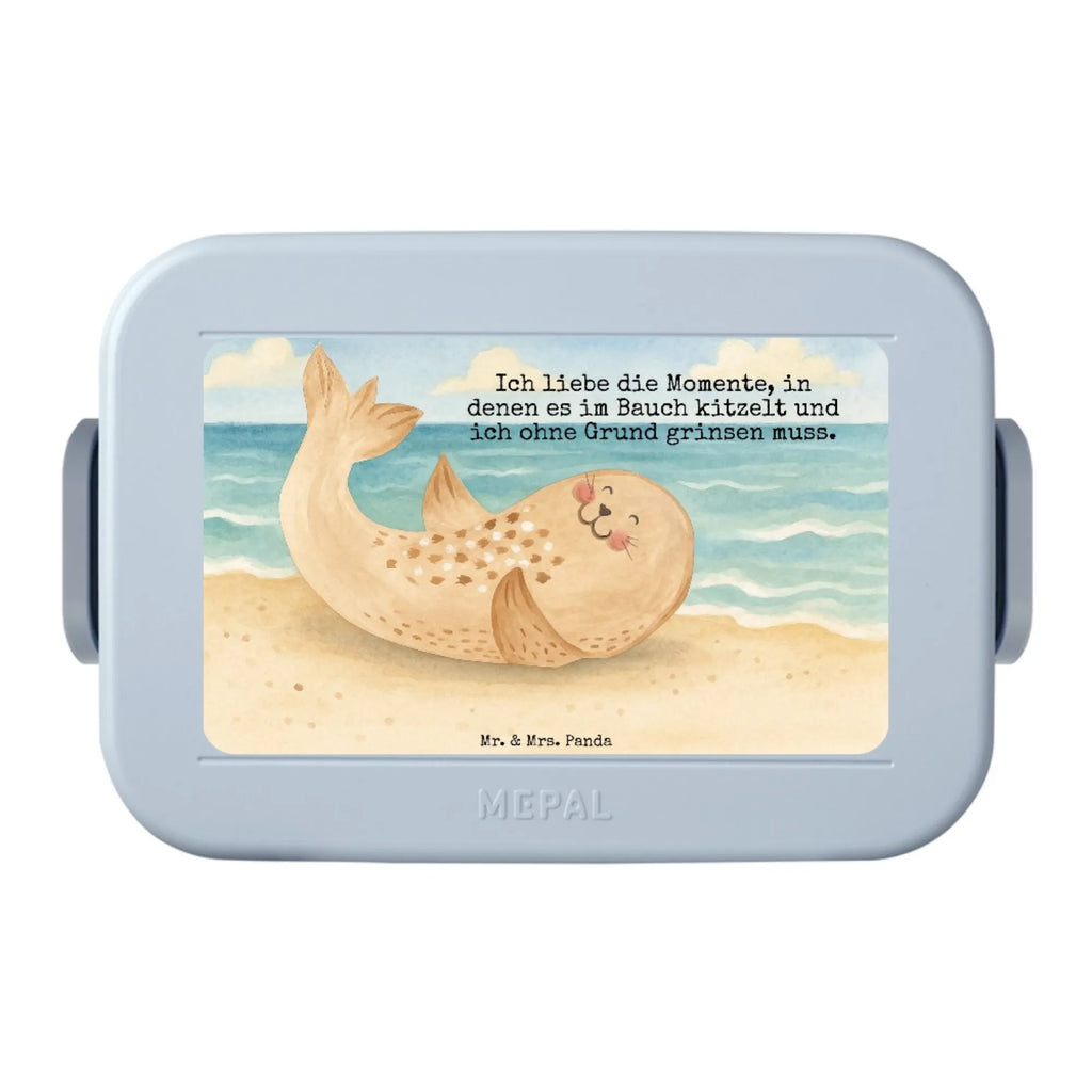 MEPAL Bentobox Robbe Liegen Design Lunchbox, Bentobox, Brotdose, Tiermotive, Gute Laune, lustige Sprüche, Tiere, Robben, Ostsee, Strand, Meerestier, Seehund, Freude, Lachen, Robbe, Nordsee