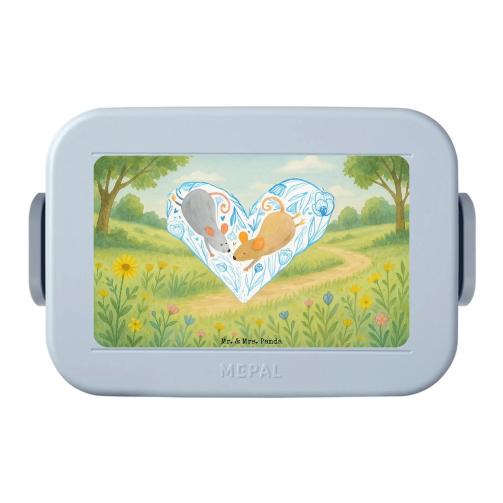 MEPAL Bentobox Mäuse Herz Design Lunchbox, Bentobox, Brotdose, Liebe, Partner, Freund, Freundin, Ehemann, Ehefrau, Heiraten, Verlobung, Heiratsantrag, Liebesgeschenk, Jahrestag, Hocheitstag, Liebesbotschaft, Hochzeit, Love, Lieblingsmensch, Geschenk für zwei, Liebesbeweis, Maus, Mäuse, Gemeinsamkeit
