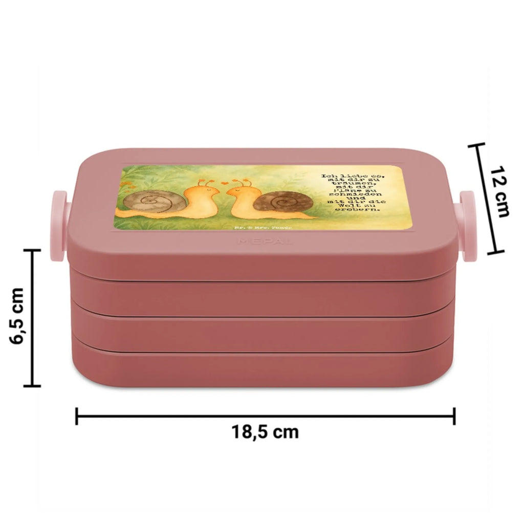 MEPAL Bentobox Schnecken Liebe Design Lunchbox, Brotdose, Bentobox, Liebe, Partner, Freund, Freundin, Ehemann, Ehefrau, Heiraten, Verlobung, Heiratsantrag, Liebesgeschenk, Jahrestag, Hocheitstag