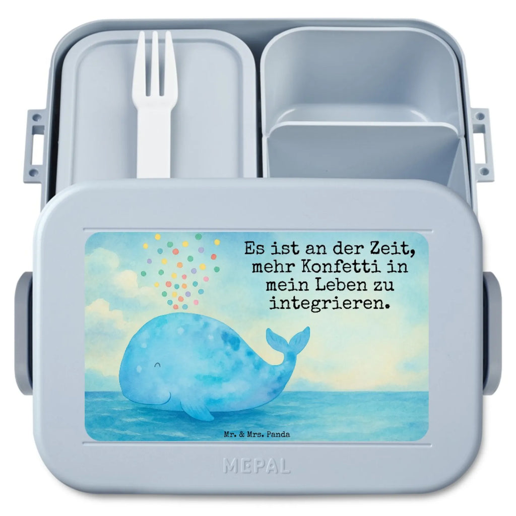 MEPAL Bentobox Wal Konfetti Design Lunchbox, Bentobox, Brotdose, Meerestiere, Meer, Urlaub, Wale, Lebensabschnitt, Diät, Wal, Neustart, Neuanfang, Motivation, Trennung, Abnehmen, Konfetti, Geburtstag