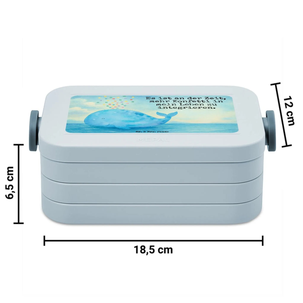 MEPAL Bentobox Wal Konfetti Design Lunchbox, Bentobox, Brotdose, Meerestiere, Meer, Urlaub, Wale, Lebensabschnitt, Diät, Wal, Neustart, Neuanfang, Motivation, Trennung, Abnehmen, Konfetti, Geburtstag