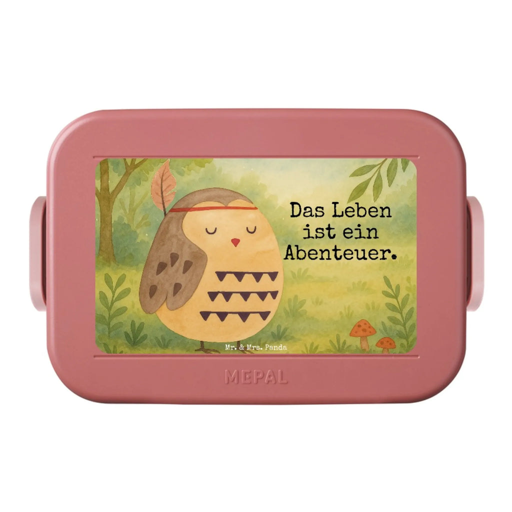 MEPAL Bentobox Eule Federschmuck Design Bentobox, Lunchbox, Brotdose, Eule, Reisespruch, Das Leben ist ein Abenteuer, Owl, Eule Deko, Dekoration, Federschmuck