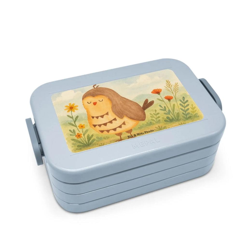 MEPAL Bentobox Eule Zufrieden Design Bentobox, Brotdose, Lunchbox, Eule, Romantisch, Spruch schön, Geschenk Hochzeitstag, Eule deko, Owl, Eule Spruch, Wortspiel lustig, Liebe Spruch