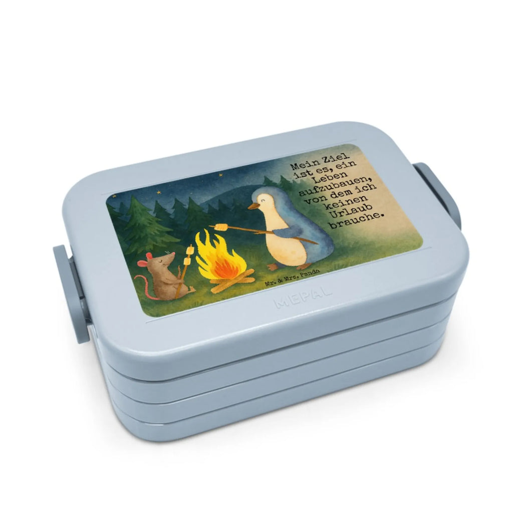 MEPAL Bentobox Pinguin Lagerfeuer Design Brotdose, Bentobox, Lunchbox, Pinguin, Lagerfeuer, Motivation, Leben, Maus, Lebensspruch, Büroalltag, Marshmallows, grillen, Neustart, Büro, Pinguine, Feuer, Liebe, Job, Arbeit, Lebensmotivation