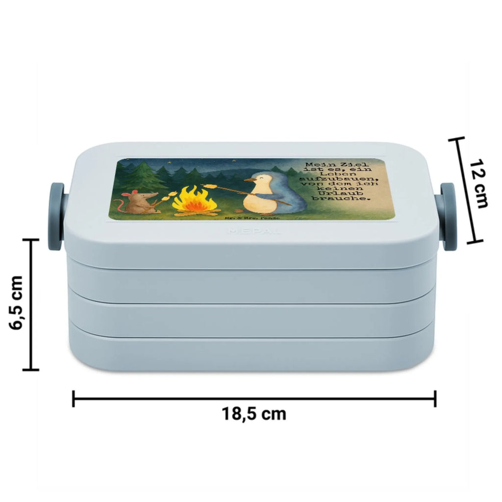 MEPAL Bentobox Pinguin Lagerfeuer Design Brotdose, Bentobox, Lunchbox, Pinguin, Lagerfeuer, Motivation, Leben, Maus, Lebensspruch, Büroalltag, Marshmallows, grillen, Neustart, Büro, Pinguine, Feuer, Liebe, Job, Arbeit, Lebensmotivation