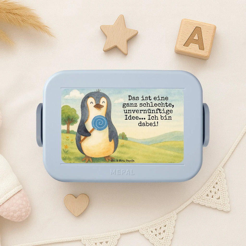 MEPAL Bentobox Pinguin Lolli Design Brotdose, Lunchbox, Bentobox, Pinguin, Lolli, Rebell, Süßigkeiten, Blödsinn, Ganove, Gauner, Rabauke, Spruch, Pinguine