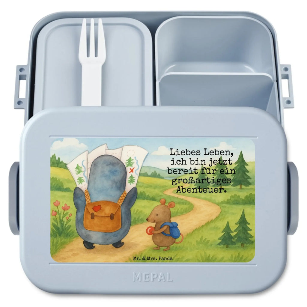 MEPAL Bentobox Pinguin & Maus Wanderer Design Bentobox, Lunchbox, Brotdose, Pinguin, Abenteuer, wandern, Pinguine, Abenteurer, Roadtrip, Wanderlust, Ausflug
