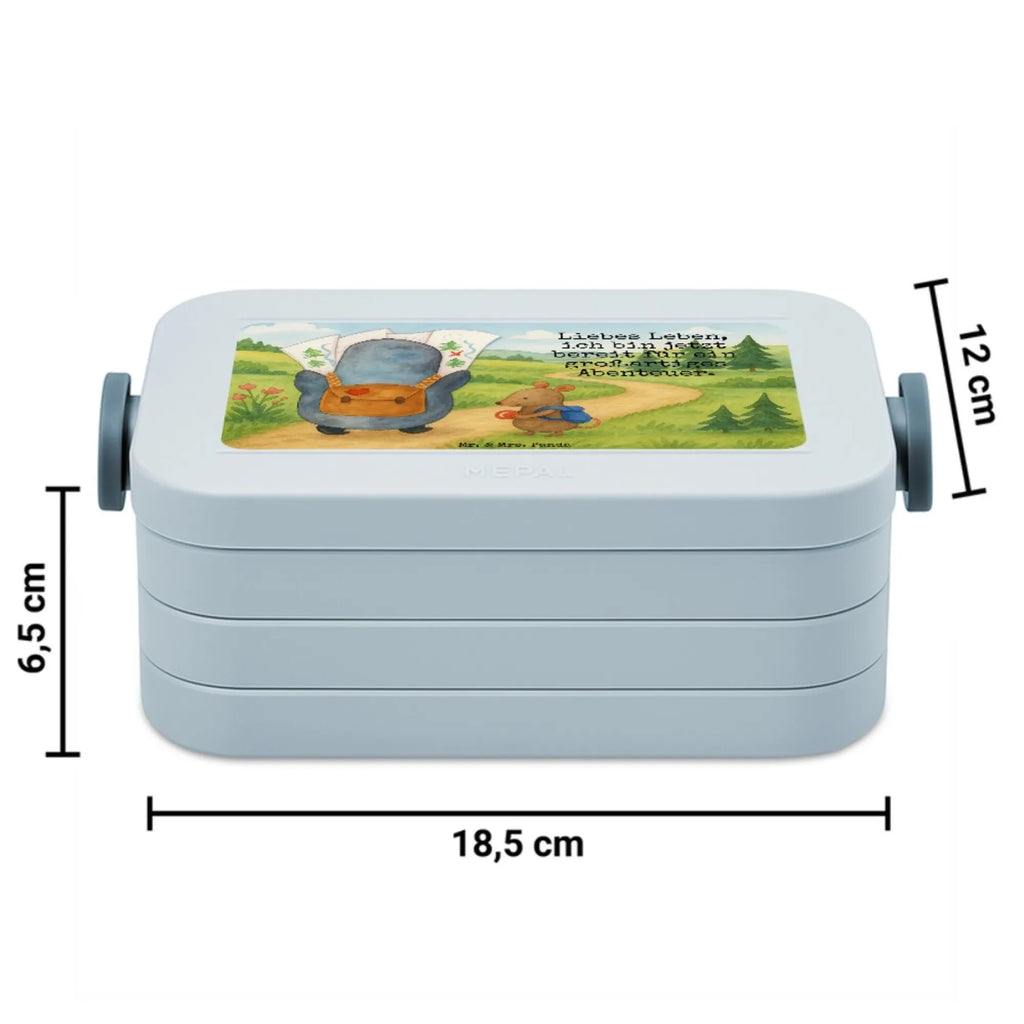MEPAL Bentobox Pinguin & Maus Wanderer Design Bentobox, Lunchbox, Brotdose, Pinguin, Abenteuer, wandern, Pinguine, Abenteurer, Roadtrip, Wanderlust, Ausflug