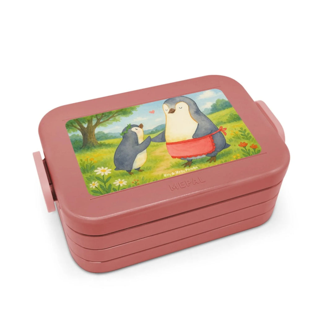 MEPAL Bentobox Pinguin mit Kind Design Brotdose, Lunchbox, Bentobox, Familie, Vatertag, Muttertag, Bruder, Schwester, Mama, Papa, Oma, Opa, Mami, Mutti, Geburststag, Mutter, Geschenk