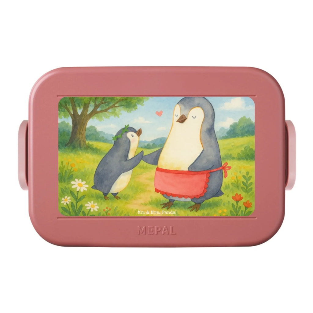 MEPAL Bentobox Pinguin mit Kind Design Brotdose, Lunchbox, Bentobox, Familie, Vatertag, Muttertag, Bruder, Schwester, Mama, Papa, Oma, Opa, Mami, Mutti, Geburststag, Mutter, Geschenk