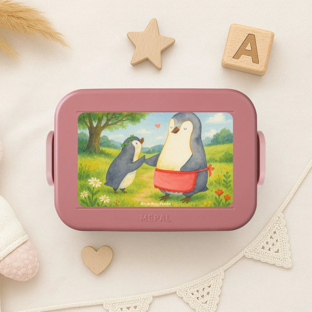 MEPAL Bentobox Pinguin mit Kind Design Brotdose, Lunchbox, Bentobox, Familie, Vatertag, Muttertag, Bruder, Schwester, Mama, Papa, Oma, Opa, Mami, Mutti, Geburststag, Mutter, Geschenk