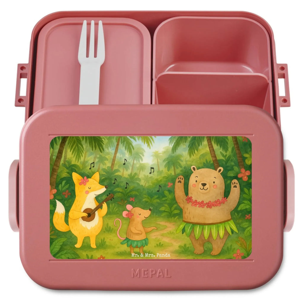 MEPAL Bentobox Waldtiere Aloha Design Brotdose, Lunchbox, Bentobox, Tiermotive, Gute Laune, lustige Sprüche, Tiere, Wald, Tanzen, Leben, Hase, Lachen, Aloha, Waldtiere, Bär, Igel, Musik