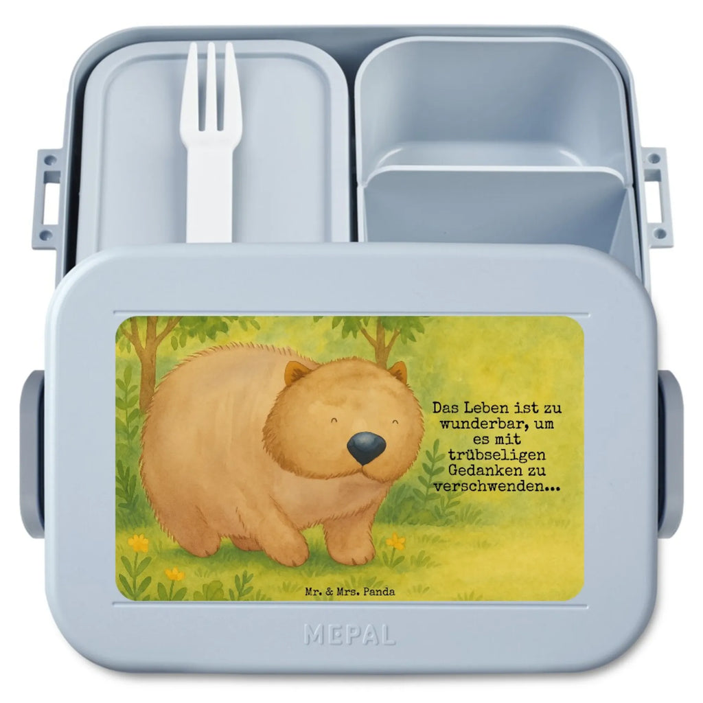 MEPAL Bentobox Wombat Design Brotdose, Lunchbox, Bentobox, Tiermotive, Gute Laune, lustige Sprüche, Tiere, Australien, Das Leben ist schön, Motivation, Spruch, Wombat