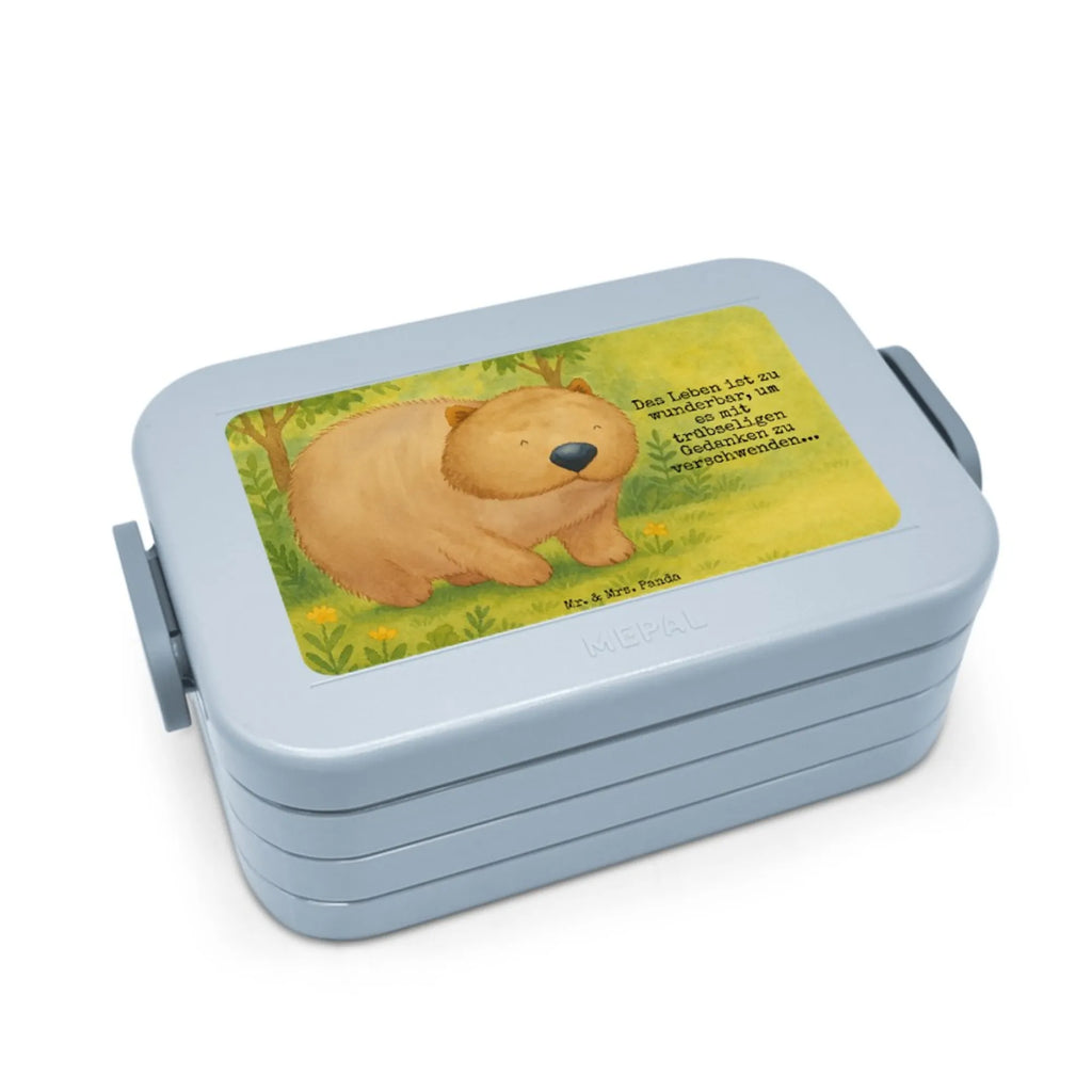 MEPAL Bentobox Wombat Design Brotdose, Lunchbox, Bentobox, Tiermotive, Gute Laune, lustige Sprüche, Tiere, Australien, Das Leben ist schön, Motivation, Spruch, Wombat