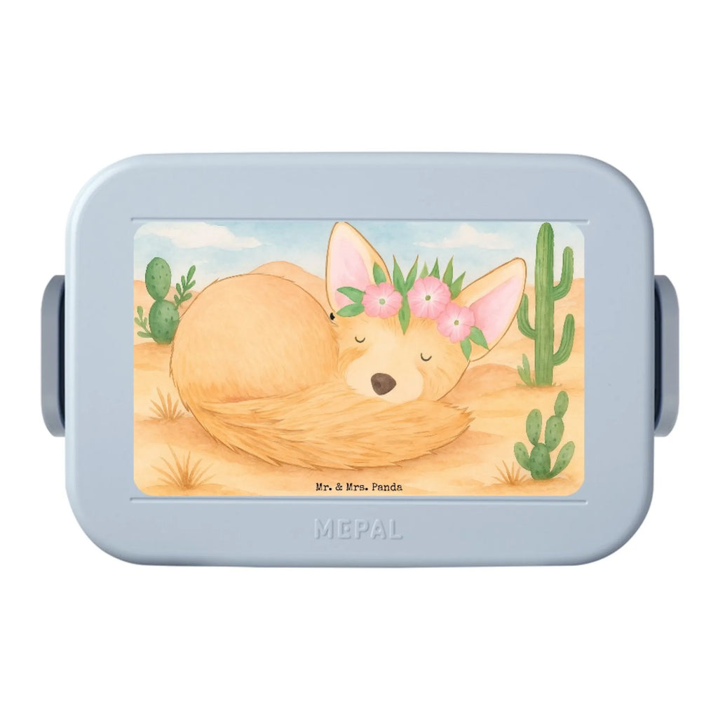 MEPAL Bentobox Wüstenfuchs Blumen Design Lunchbox, Brotdose, Bentobox, Afrika, Wildtiere, Blumen, Blumenkranz, Glücklich, Wüstenfuchs, Wüste