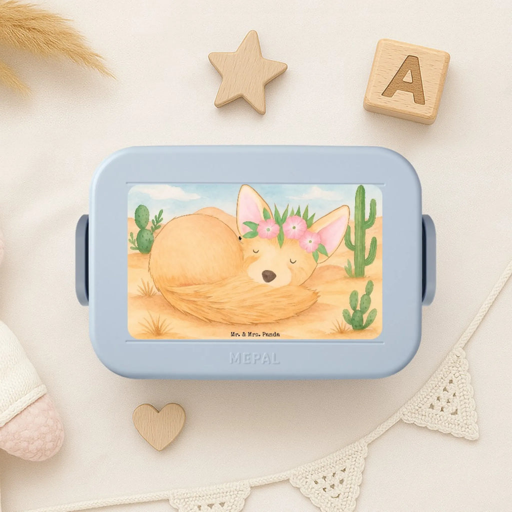 MEPAL Bentobox Wüstenfuchs Blumen Design Lunchbox, Brotdose, Bentobox, Afrika, Wildtiere, Blumen, Blumenkranz, Glücklich, Wüstenfuchs, Wüste