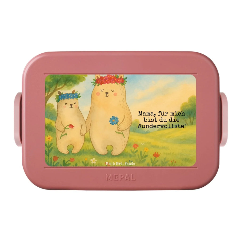 MEPAL Bentobox Bären mit Blumenkranz Design Lunchbox, Brotdose, Bentobox, Familie, Vatertag, Muttertag, Bruder, Schwester, Mama, Papa, Oma, Opa, beste Mutter, Lieblingsmensch, Kind, Mutti, Geschenk Mama. Muttertag, Bär, Family, weltbeste Mama, Mami, Lieblingsmama, Bären, Töchter, Kinder, Tochter, Vorbild, Mutter