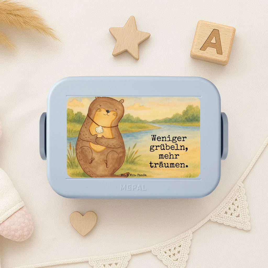 MEPAL Bentobox Otter Muschel Design Bentobox, Brotdose, Lunchbox, Otter, Fischotter, Seeotter, Otterliebe, Büro, Tagträumen, träumen, Motivation, grübeln