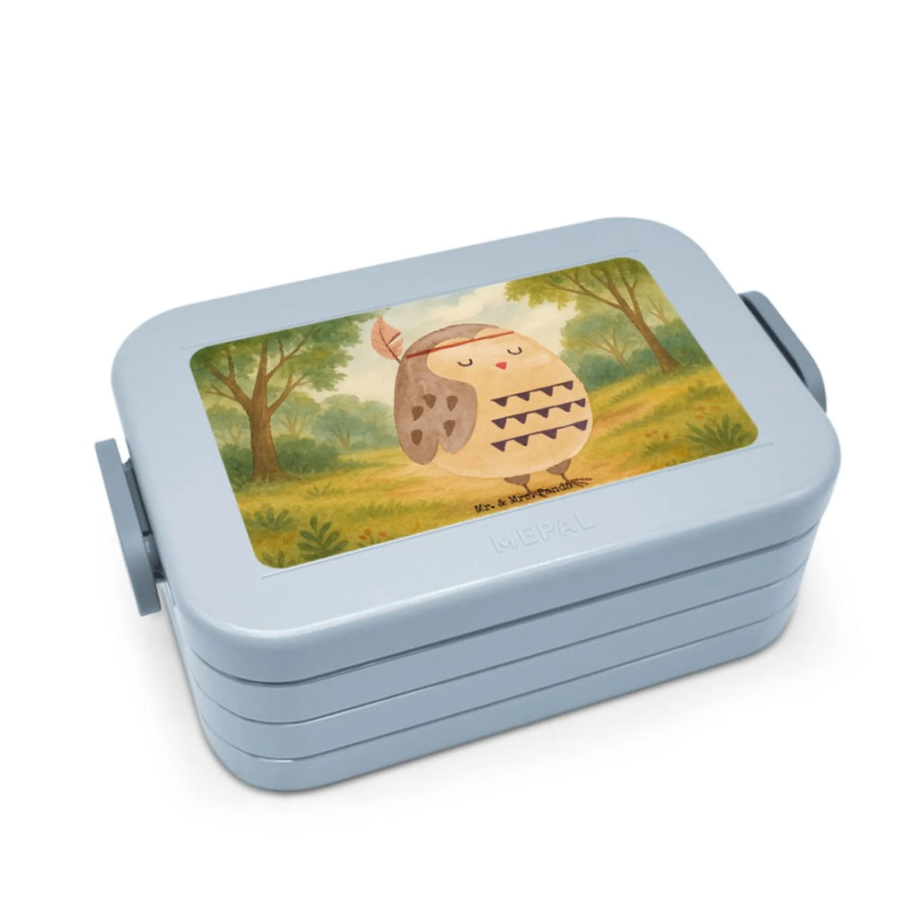 MEPAL Bentobox Eule Federschmuck Design Bentobox, Lunchbox, Brotdose, Eule, Reisespruch, Das Leben ist ein Abenteuer, Owl, Eule Deko, Dekoration, Federschmuck