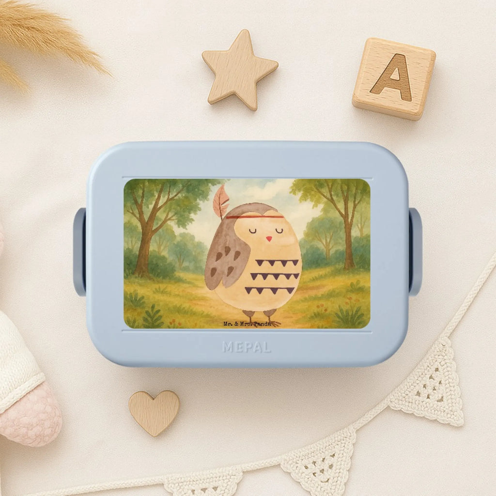 MEPAL Bentobox Eule Federschmuck Design Bentobox, Lunchbox, Brotdose, Eule, Reisespruch, Das Leben ist ein Abenteuer, Owl, Eule Deko, Dekoration, Federschmuck