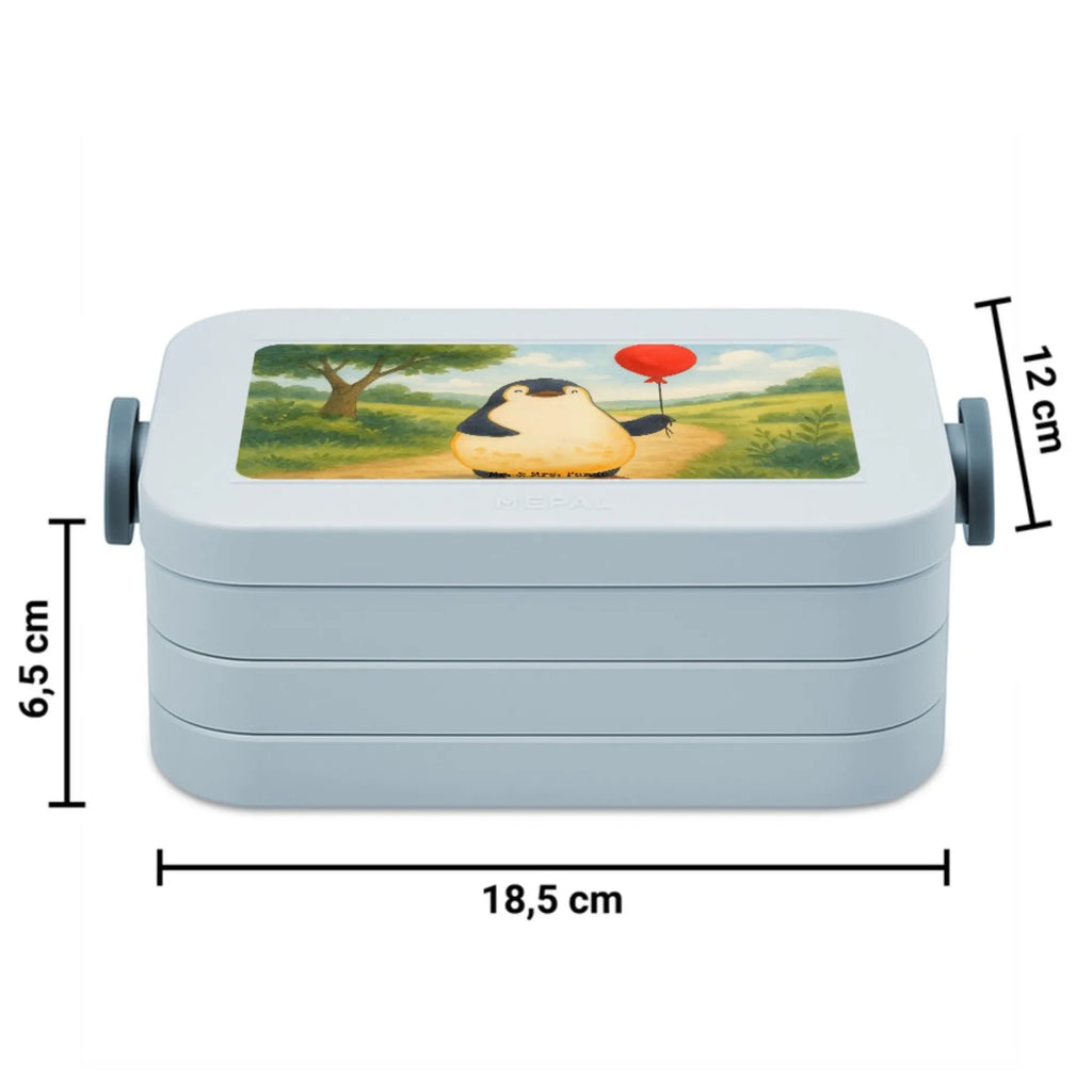 MEPAL Bentobox Pinguin Luftballon Design Bentobox, Brotdose, Lunchbox, Pinguin, Motivation, neues Leben, Geschenkidee, Glück, Lebenslust, Luftballon, Geschenk Freundin, Tagträume, Neustart, Pinguine, Liebe, beste Freundin