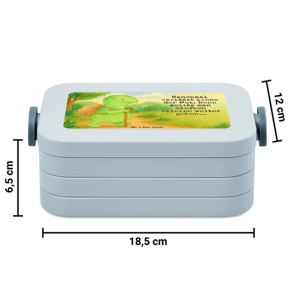 MEPAL Bentobox Schildkröte Wanderer Design Brotdose, Lunchbox, Bentobox, Schildkröte, Motivationssprüche, Neuanfang, Motivationsspruch, Motivation, Schildkröten