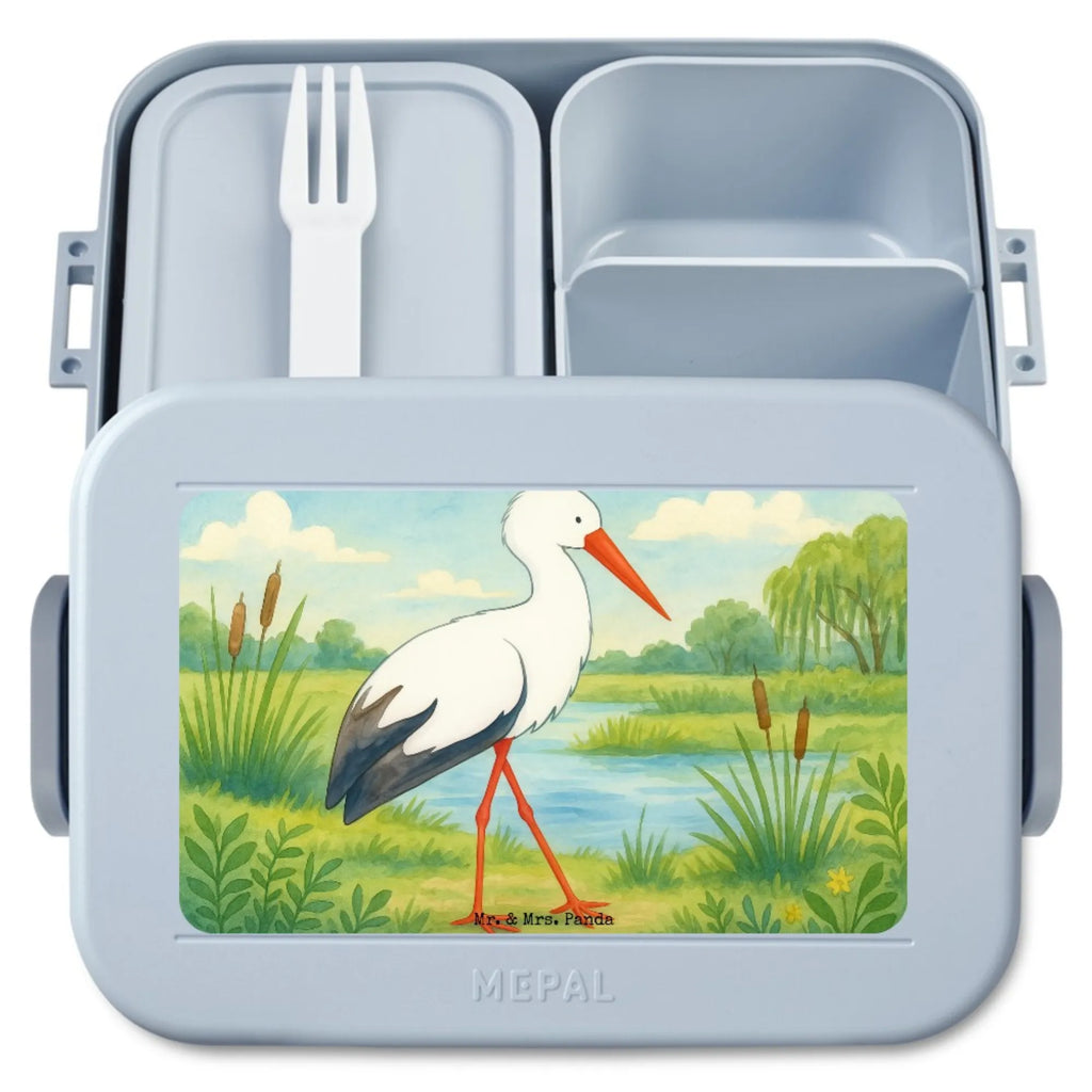 MEPAL Bentobox Storch Design Brotdose, Lunchbox, Bentobox, Tiermotive, Gute Laune, lustige Sprüche, Tiere, Störche, Mutter, Mütter, Baby, Schwangerschaft, Babybauch, Storch, Schwanger, Mutter werden, Geburt