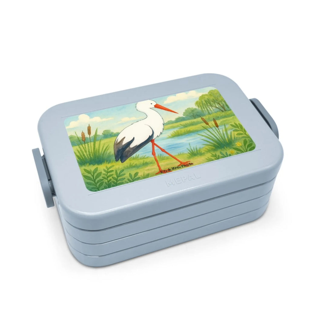MEPAL Bentobox Storch Design Brotdose, Lunchbox, Bentobox, Tiermotive, Gute Laune, lustige Sprüche, Tiere, Störche, Mutter, Mütter, Baby, Schwangerschaft, Babybauch, Storch, Schwanger, Mutter werden, Geburt