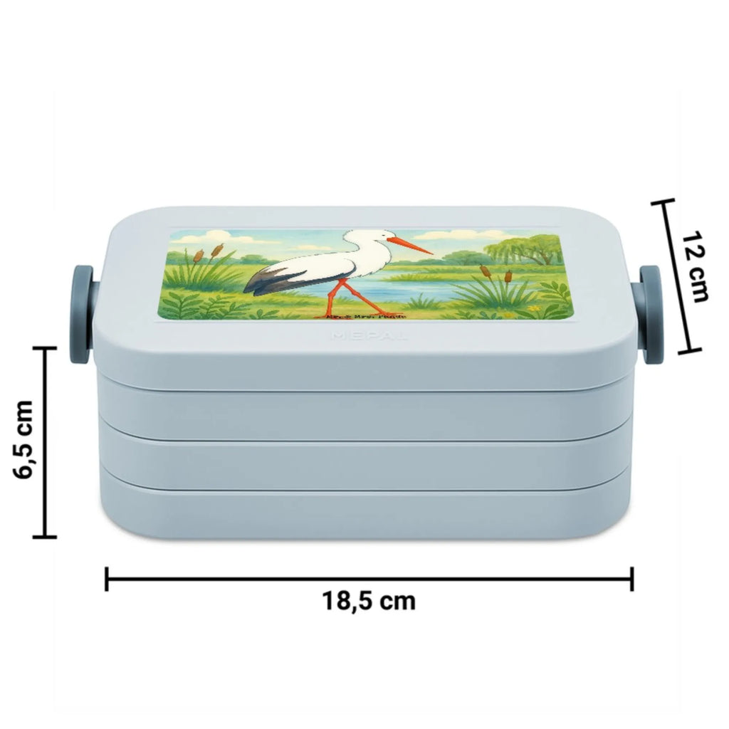 MEPAL Bentobox Storch Design Brotdose, Lunchbox, Bentobox, Tiermotive, Gute Laune, lustige Sprüche, Tiere, Störche, Mutter, Mütter, Baby, Schwangerschaft, Babybauch, Storch, Schwanger, Mutter werden, Geburt
