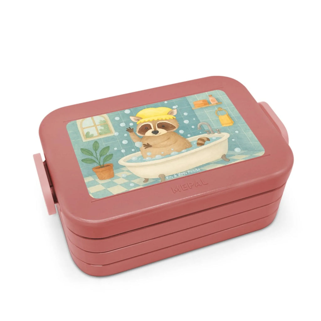 MEPAL Bentobox Waschbär Design Bentobox, Lunchbox, Brotdose, Tiermotive, Gute Laune, lustige Sprüche, Tiere, Plan, Waschbär, Tagträumen, waschen, Fröhlich, Seifenblasen