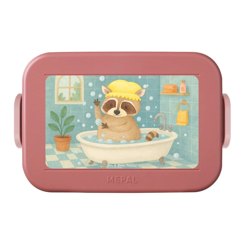 MEPAL Bentobox Waschbär Design Bentobox, Lunchbox, Brotdose, Tiermotive, Gute Laune, lustige Sprüche, Tiere, Plan, Waschbär, Tagträumen, waschen, Fröhlich, Seifenblasen