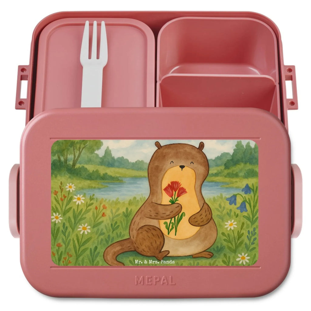 MEPAL Bentobox Otter Blumenstrauß Design Bentobox, Lunchbox, Brotdose, Otter, Fischotter, Seeotter, Otter Seeotter See Otter