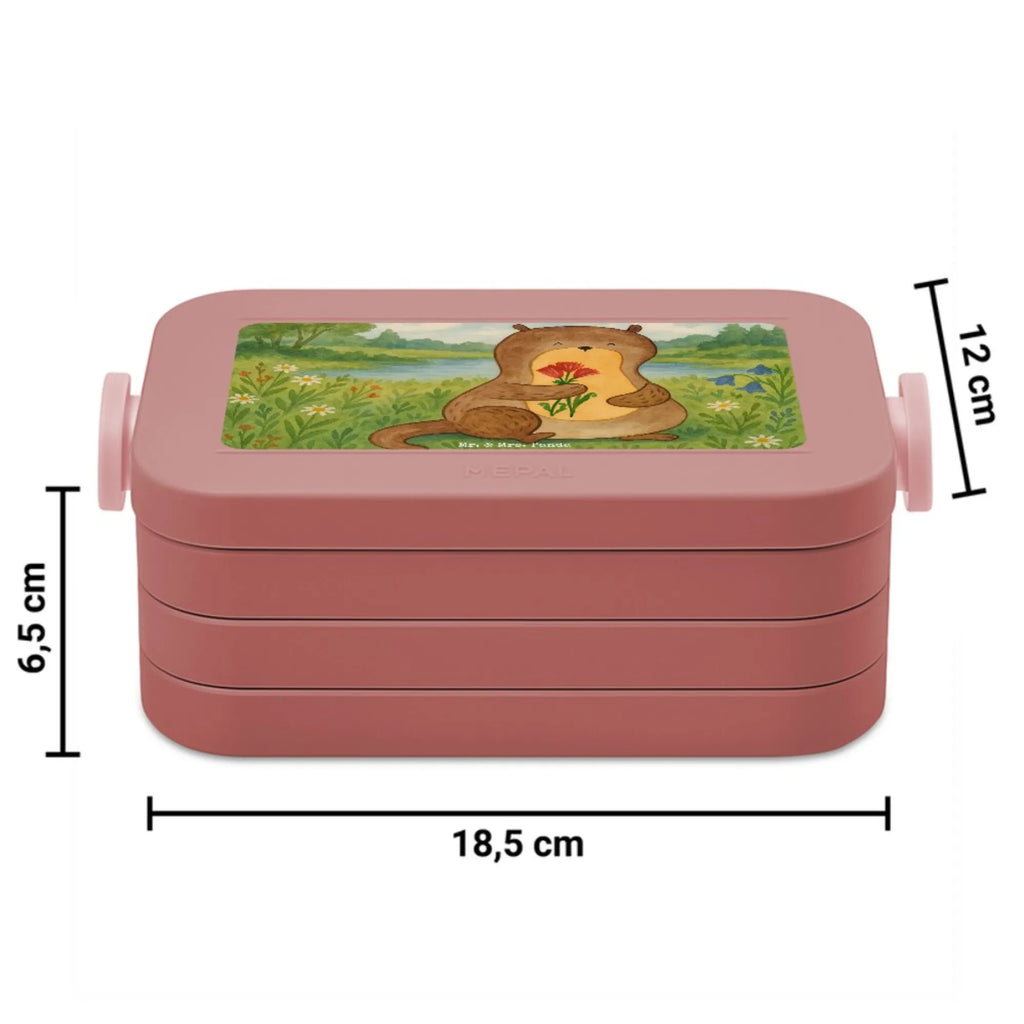 MEPAL Bentobox Otter Blumenstrauß Design Bentobox, Lunchbox, Brotdose, Otter, Fischotter, Seeotter, Otter Seeotter See Otter