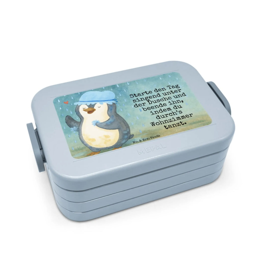 MEPAL Bentobox Pinguin Duschen Design Brotdose, Lunchbox, Bentobox, Pinguin, Dusche, Pinguine, glücklich sein, Neuanfang, Motivation, Lebensmotto, duschen, Neustart