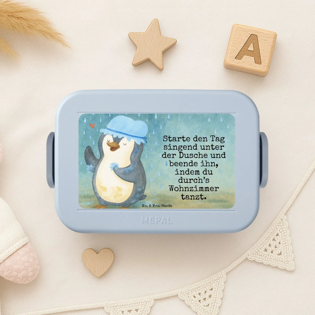 MEPAL Bentobox Pinguin Duschen Design Brotdose, Lunchbox, Bentobox, Pinguin, Dusche, Pinguine, glücklich sein, Neuanfang, Motivation, Lebensmotto, duschen, Neustart