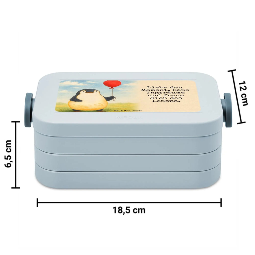 MEPAL Bentobox Pinguin Luftballon Design Bentobox, Brotdose, Lunchbox, Pinguin, Motivation, neues Leben, Geschenkidee, Glück, Lebenslust, Luftballon, Geschenk Freundin, Tagträume, Neustart, Pinguine, Liebe, beste Freundin