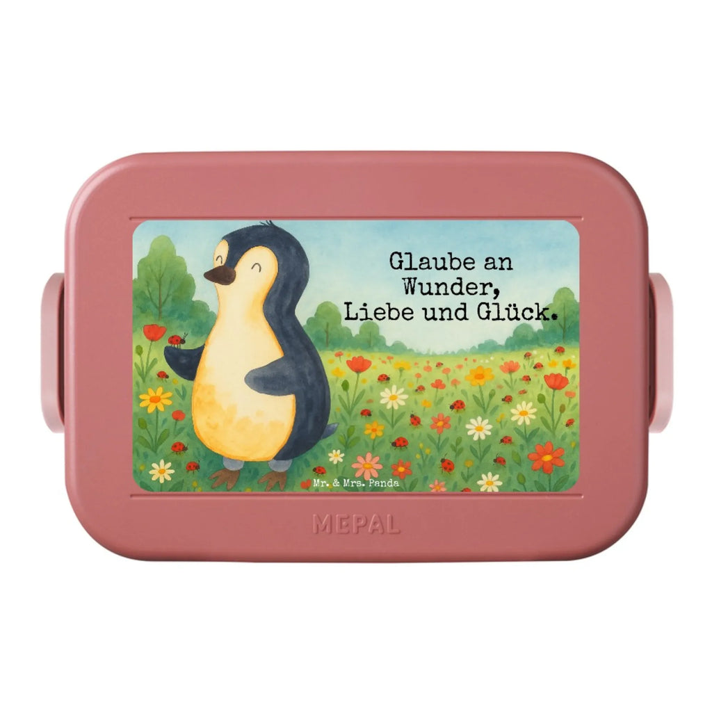 MEPAL Bentobox Pinguin Marienkäfer Design Lunchbox, Bentobox, Brotdose, Pinguin, Lebensfreude, Liebe, Wunder, Freude, Pinguine, Marienkäfer, Glück