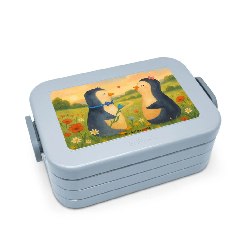 MEPAL Bentobox Pinguin Pärchen Design Bentobox, Brotdose, Lunchbox, Pinguin, Hochzeit, Pinguine, Hochzeitsgeschenk, Traumpaar, Liebe, Liebesgeschenk, Liebespaar, Jahrestag, große Liebe, Liebesbeweis, Hochzeitstag, Verlobung