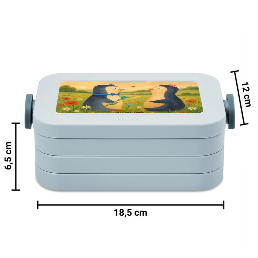 MEPAL Bentobox Pinguin Pärchen Design Bentobox, Brotdose, Lunchbox, Pinguin, Hochzeit, Pinguine, Hochzeitsgeschenk, Traumpaar, Liebe, Liebesgeschenk, Liebespaar, Jahrestag, große Liebe, Liebesbeweis, Hochzeitstag, Verlobung